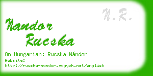 nandor rucska business card