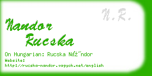 nandor rucska business card